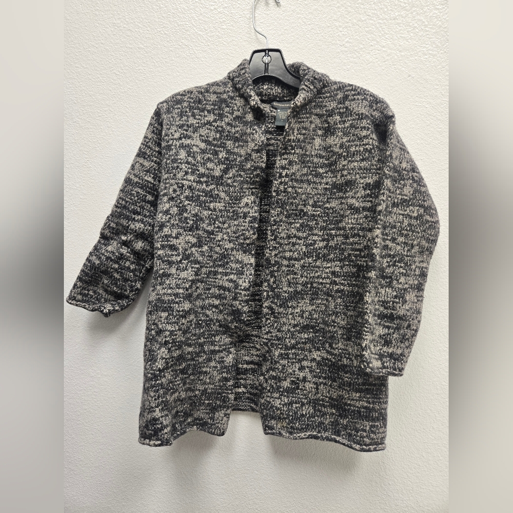 Banana Republic Gray & Cream Wool Blend Jacket Sweater – Women’s Size Large